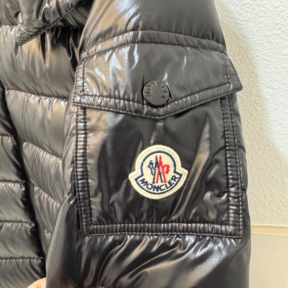 **NEW $2100 Moncler Black Moka Long Hooded Puffer Jacket 100% Authentic Size 2** - Picture 14 of 15
